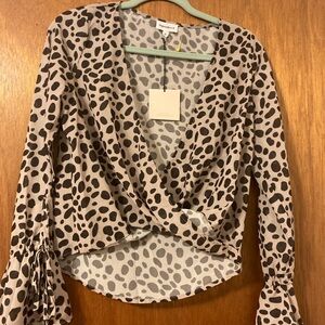 Superdown Madeline surplice blouse